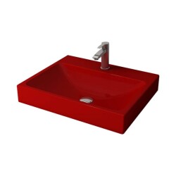 Bocchi Scala Tezgah Üstü Lavabo 60 cm Parlak Kırmızı 1077-019-0126 - 1