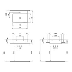 Bocchi Scala Tezgah Üstü Lavabo 60 cm Parlak Kırmızı 1077-019-0126 - 3