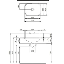 Bocchi Scala Tezgahaltı Lavabo 55 cm Mat Yeşil 1006-027-0125 - 2