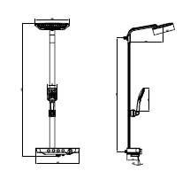 Bocchi Selezione AIR2 Touch2 360SW Banyo Bataryası ve Duş Sistemi - 2