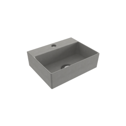 Bocchi Slim Line Dikdörtgen Lavabo 30x24 cm Mat Beton - 1