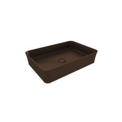 Bocchi Slim Line Dikdörtgen Lavabo 55x38 cm Mat Bronz - 1