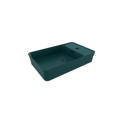 Bocchi Slim Line Dikdörtgen Lavabo 60x38 cm Mat Petrol Mavisi - 1