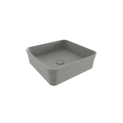 Bocchi Slim Line Kare Lavabo 38x38 cm Mat Beton - 1