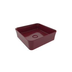 Bocchi Slim Line Kare Lavabo 38x38 cm P.Burgonya Bordosu - 1