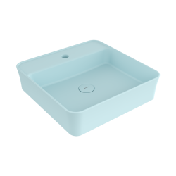 Bocchi Slim Line Kare Lavabo 45x45 cm Mat Buz Mavisi - 1