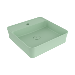 Bocchi Slim Line Kare Lavabo 45x45 cm Mat Mint Yeşil - 1