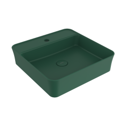 Bocchi Slim Line Kare Lavabo 45x45 cm Mat Yeşil - 1