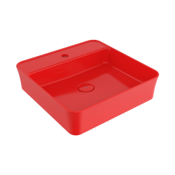 Bocchi Slim Line Kare Lavabo 45x45 cm Parlak Kırmızı - 1