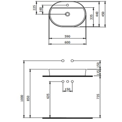 Bocchi Slim Line Oval 60x45 cm Parlak Turuncu - 2