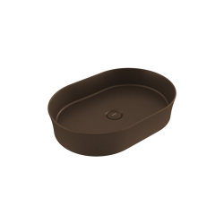 Bocchi Slim Line Oval Lavabo 55x38 cm Mat Bronz - 1