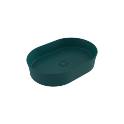 Bocchi Slim Line Oval Lavabo 55x38 cm Mat Petrol Mavisi - 1