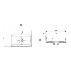 Bocchi Sottile Slim Line Batarya Banklı Lavabo 30 Cm Mat Buz Mavi 1470-029-0126 - 2