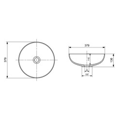 Bocchi Sottile Slim Line Çanak Lavabo 38 cm Parlak Mandalina Sarısı 1494-021-0125 - 2