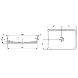 Bocchi Sottile Slim Line Çanak Lavabo 55 Cm Parlak Siyah 1476-005-0125 - 2