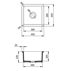 Bocchi Sotto 46 cm Mutfak Eviyesi Mat Kahve - 2