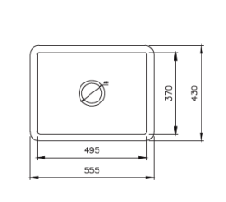 Bocchi Sotto 55 cm Mutfak Eviyesi Parlak Beyaz - 2