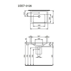 Bocchi Taormina Pro Etajerli Lavabo Mat Kaşmir 65 Cm 1007-011-0126 - 2