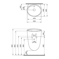 Bocchi Venezia Asma Monoblok Lavabo Armatür Deliksiz Mat Beyaz 1083-002-0125 - 2