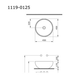 Bocchi Venezia Çanak Lavabo 45 cm Antrasit 1119-020-0125 - 1