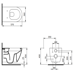 Bocchi Venezia Rimless Asma Klozet Mat Petrol Mavisi - 2