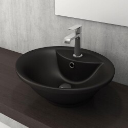 Bocchi Verona Çanak Lavabo 50 cm Mat Siyah 1046-004-0126 - 2