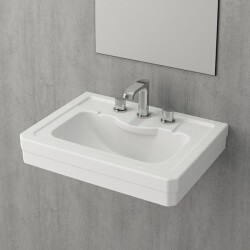 Bocchi Verona Tek Armatür Delikli Lavabo 61 cm Mat Beyaz 1041-002-0126 - 1