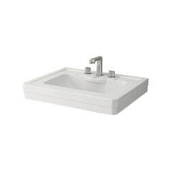 Bocchi Verona Üç Armatür Delikli Lavabo 71 cm Mat Beyaz 1040-002-0127 - 1