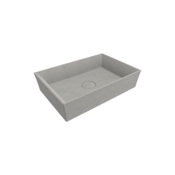 Bocchi Vessel 56 cm Dikdörtgen Lavabo Mat Beton Lavabo - 1