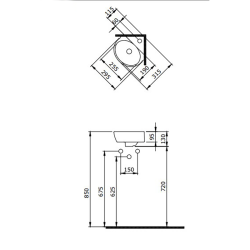 Bocci Taromina Arch Köşe Lavabo 30 cm Mat Petrol Mavisi - 2