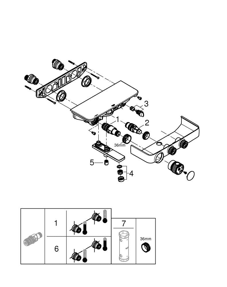 Grohe Grohtherm  Smart Control Termostatik Banyo Bataryası - 34718000