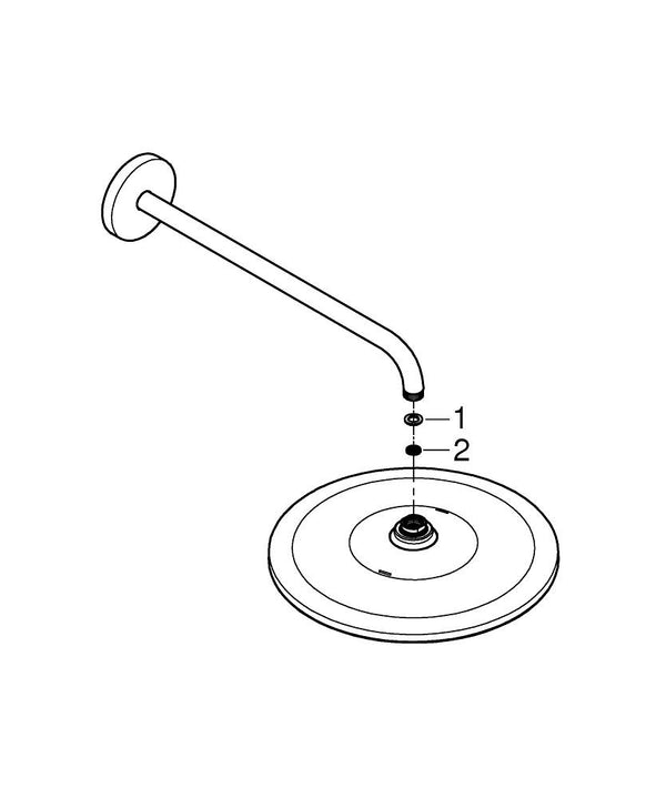 Grohe Rainshower  Mono 310 Tepe Duşu Seti 422 Mm, Tek Akışlı - 26558000