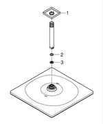 Grohe Rainshower  Mono 310  Cube Tepe Duşu Seti 142 Mm, Tek Akışlı - 26566GN0