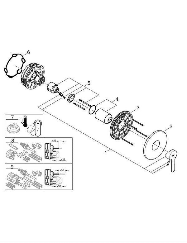 Grohe Lineare Ankastre Duş Bataryası - 24063001