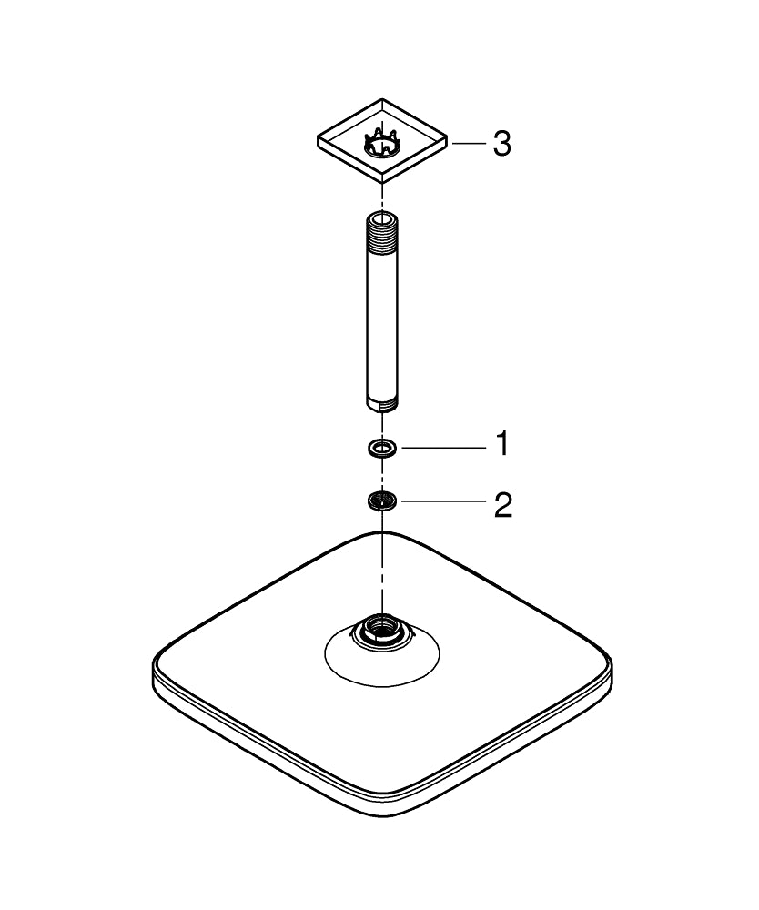 Grohe Tempesta 250  Cube Tepe Duşu Seti 142 Mm, Tek Akışlı - 266882430
