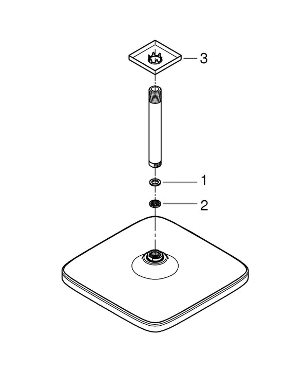 Grohe Tempesta 250  Cube Tepe Duşu Seti 142 Mm, Tek Akışlı - 266882430