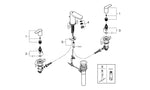Grohe Bau Edge3 Delikli Lavabo Bataryası - 20197000