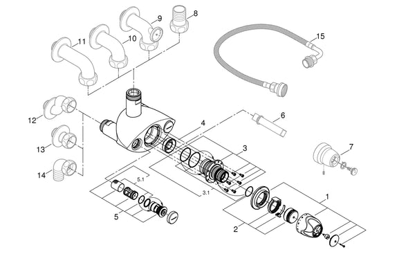 Grohe Grohtherm  X L Termostatik Batarya 1″ - 35085000