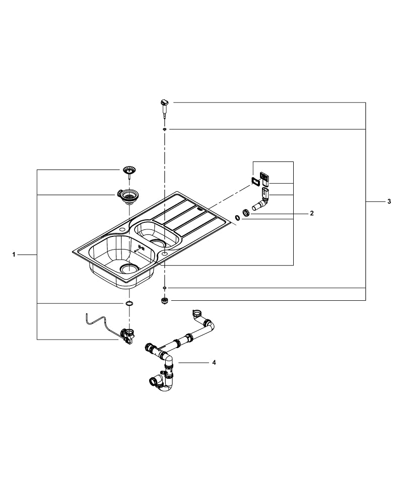 Grohe K200 Damlalıklı Paslanmaz Çelik Eviye - 31564SD1
