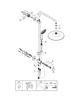 Grohe Euphoria  System 260 Duvara Monte Yön Değiştiricili Duş Sistemi - 27421002