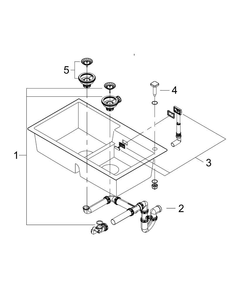 Grohe K500Kompozit Eviye - 31649AP0
