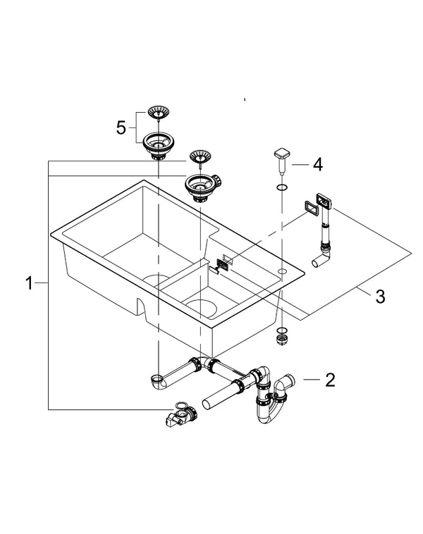 Grohe K500Kompozit Eviye - 31649AP0