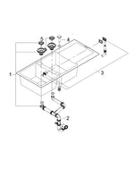 Grohe K500 Composite Sink With Drainer - 31647AP0