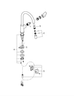 Grohe Bau Edge Tek Kumandalı Eviye Bataryası - 30536000