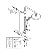 Grohe Tempesta  System 200 Duvar Bağlantılı, Divertörlü Duş Sistemi - 26452002