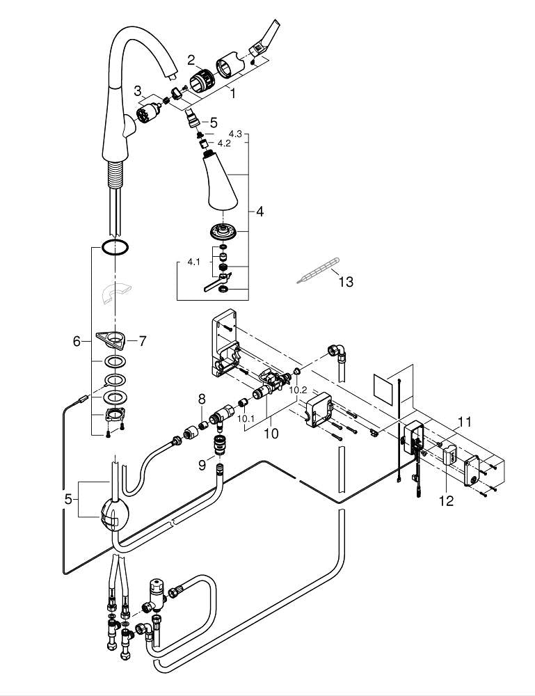 Grohe Zedra  Touch Elektronik Tek Kumandalı Eviye Bataryası - 30219DC2