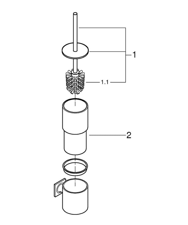Grohe Allure Tuvalet Fırçası Seti - 40340001