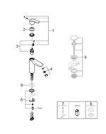 Grohe Eurosmart Tek Kumandalı Lavabo Bataryası  M- Boyut - 23324003