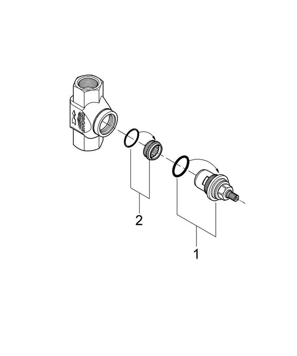 Grohe Ankastre Stop Valf Için Iç Gövde - 29274000