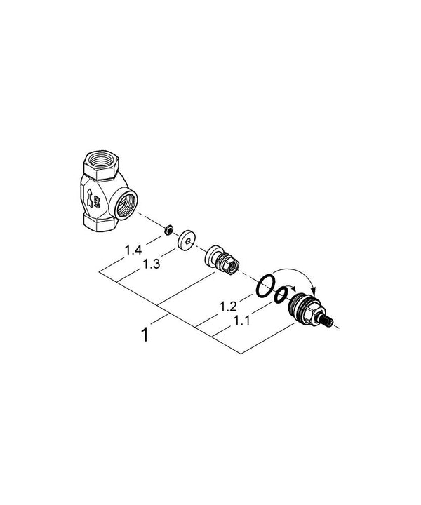 Grohe Gömme Valf - 29032000